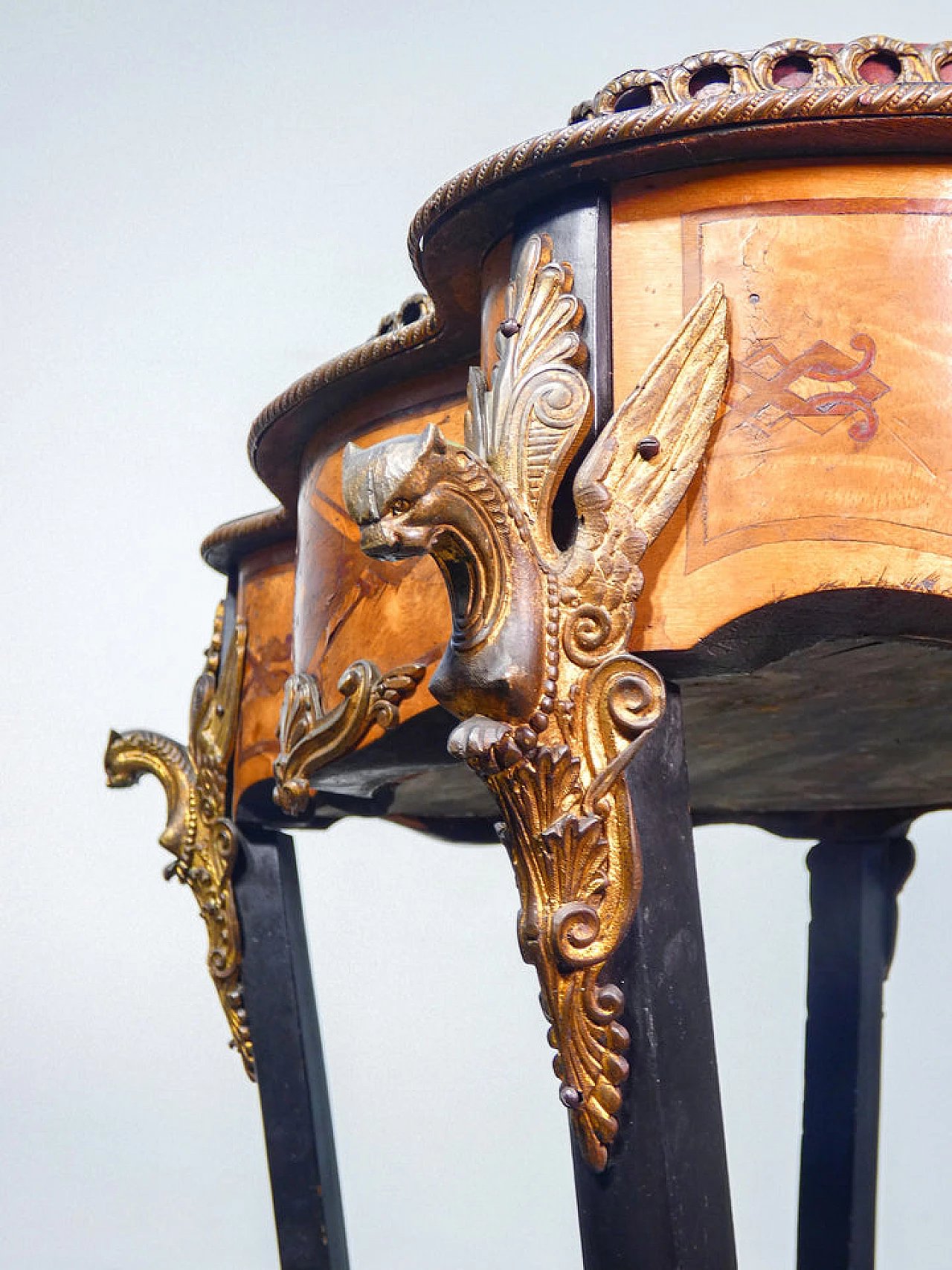 Napoleon III inlaid wood planter, second half of the 19th century 7