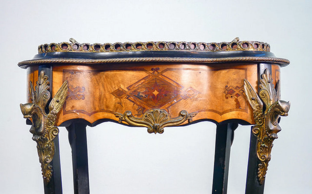 Napoleon III inlaid wood planter, second half of the 19th century 9