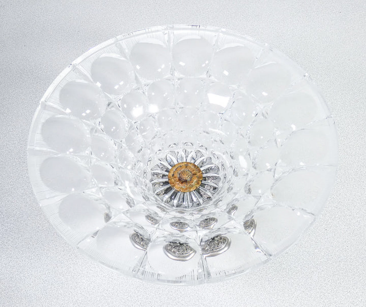 Cut crystal and Sheffield raised bowl, early 20th century 4