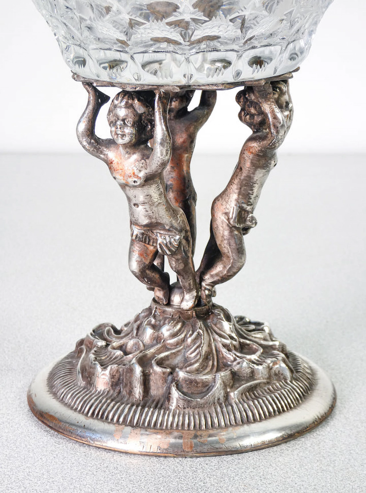 Alzata in cristallo molato e Sheffield, inizio '900 6