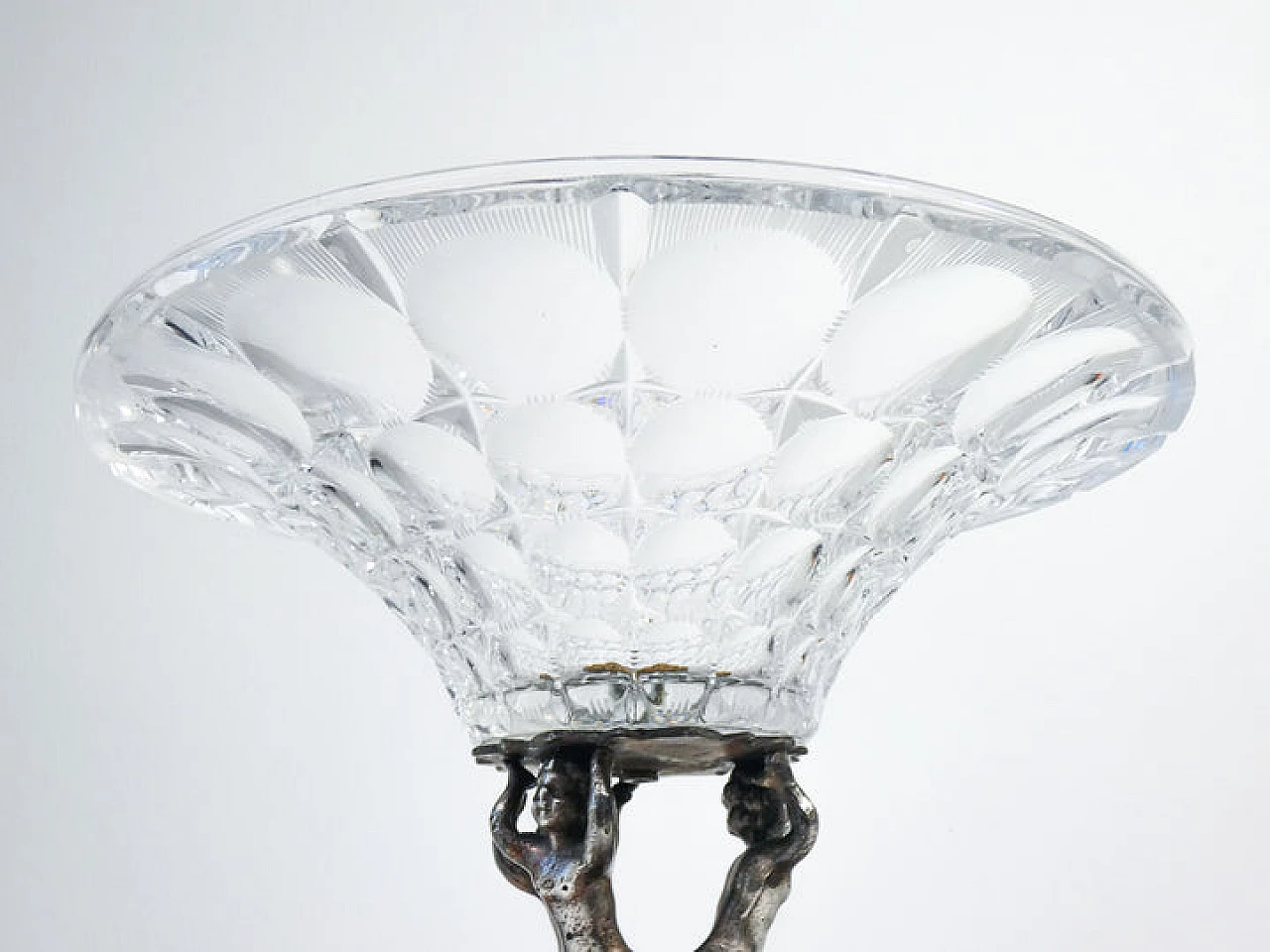 Cut crystal and Sheffield raised bowl, early 20th century 8