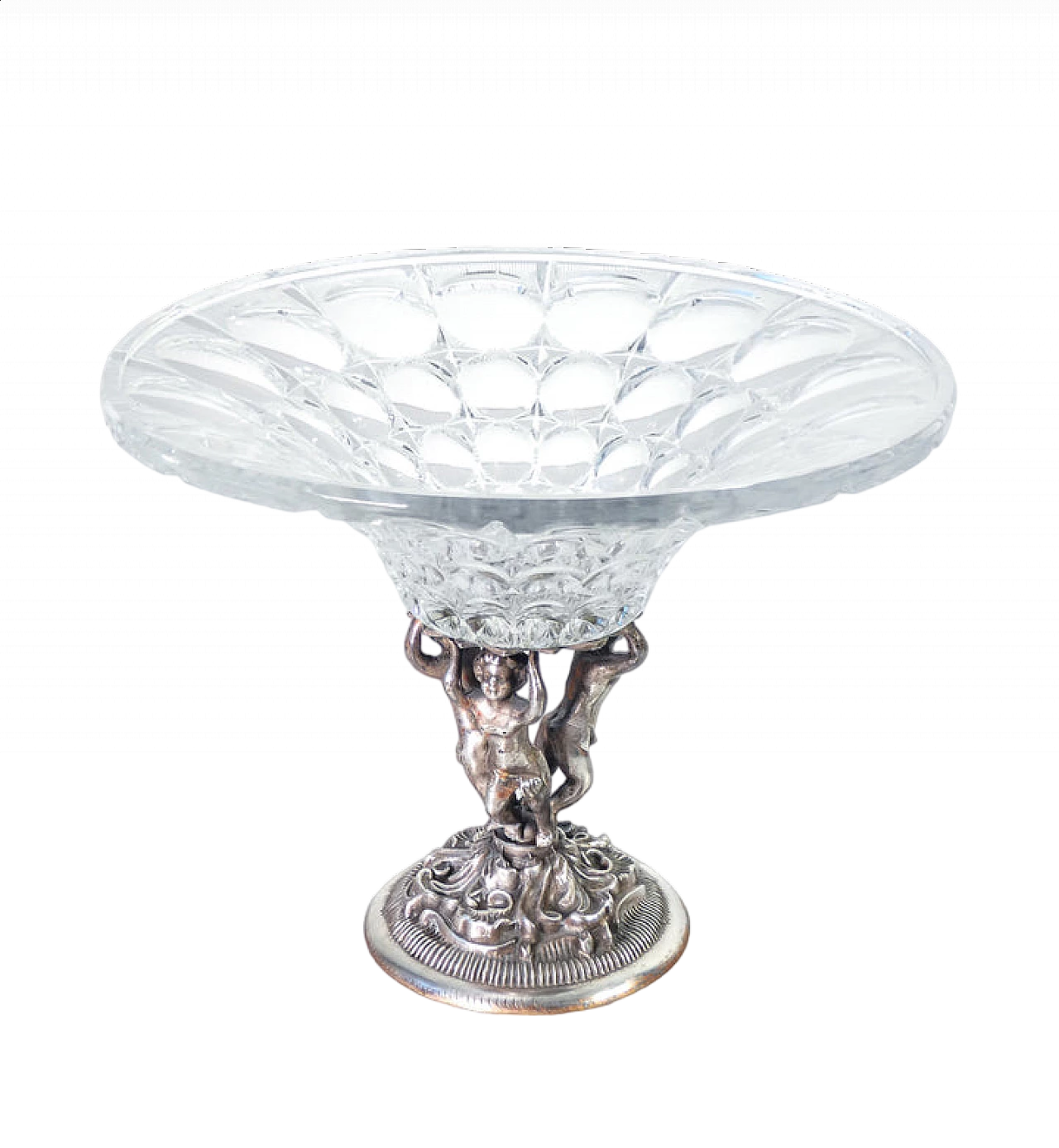 Cut crystal and Sheffield raised bowl, early 20th century 9