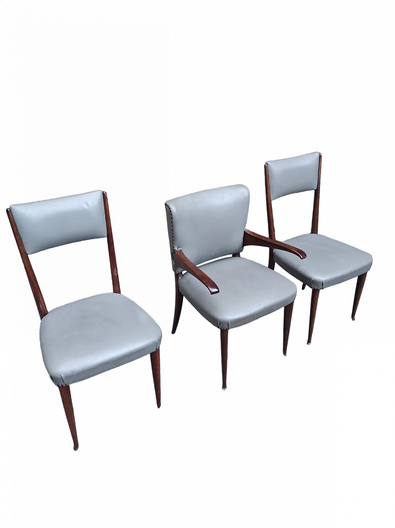 Coppia di sedie e poltrona di Vittorio Dassi, anni '60 4