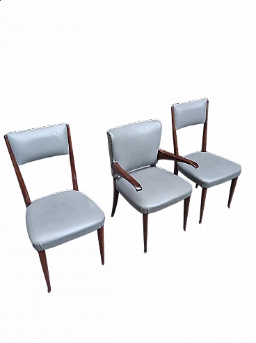 Coppia di sedie e poltrona di Vittorio Dassi, anni '60
