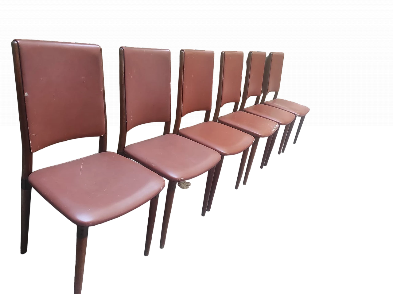 6 Chairs by Eugenio Gerli for Tecno, 1960s 7