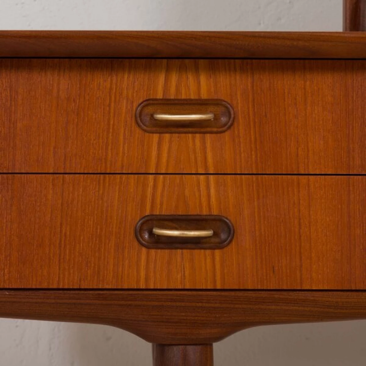 Teak dressing table with adjustable mirrors and 5 drawers, 1960s 1