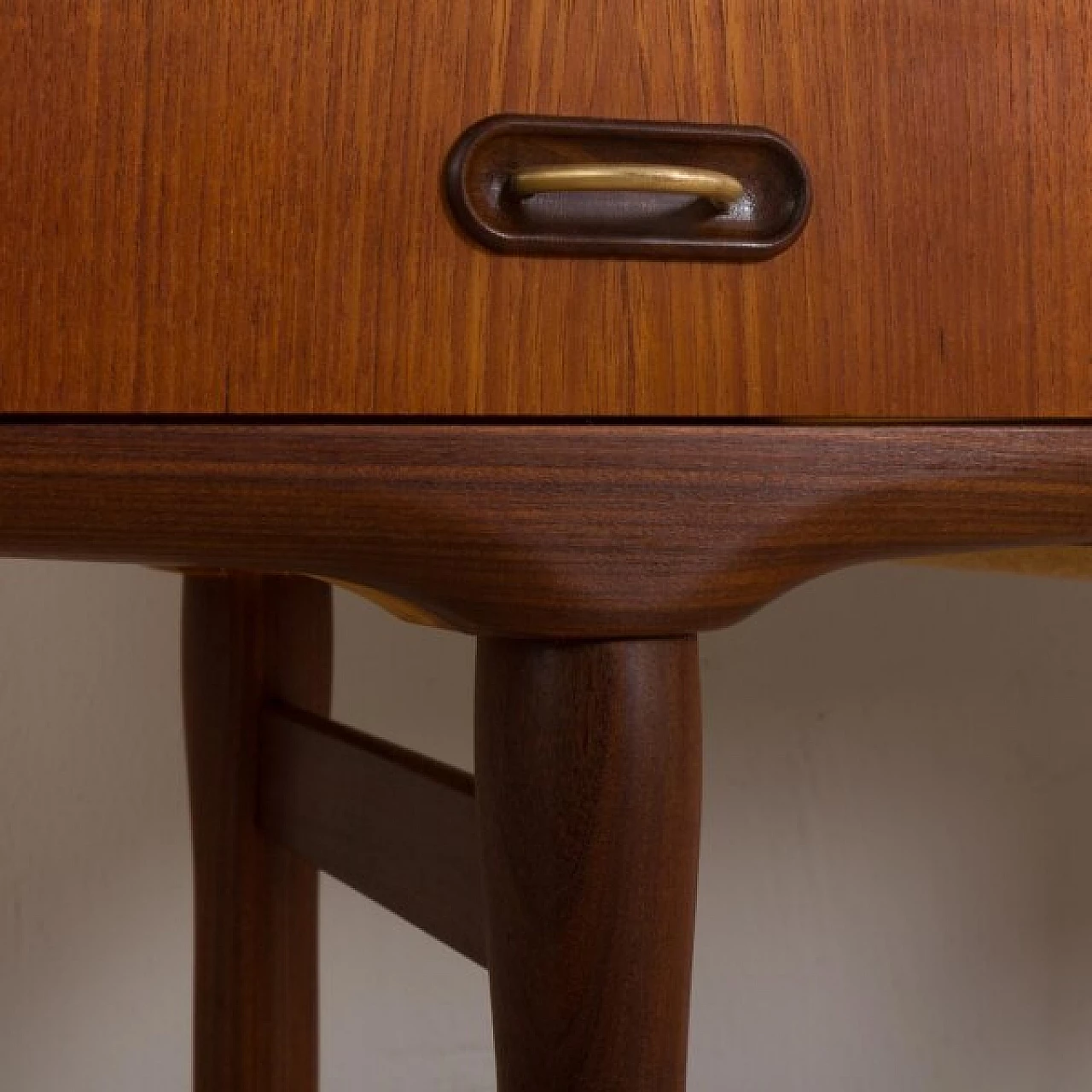 Teak dressing table with adjustable mirrors and 5 drawers, 1960s 2