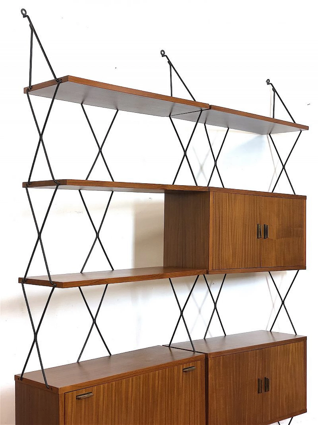 Metal and wood bookcase by ISA Bergamo, 1960s 14