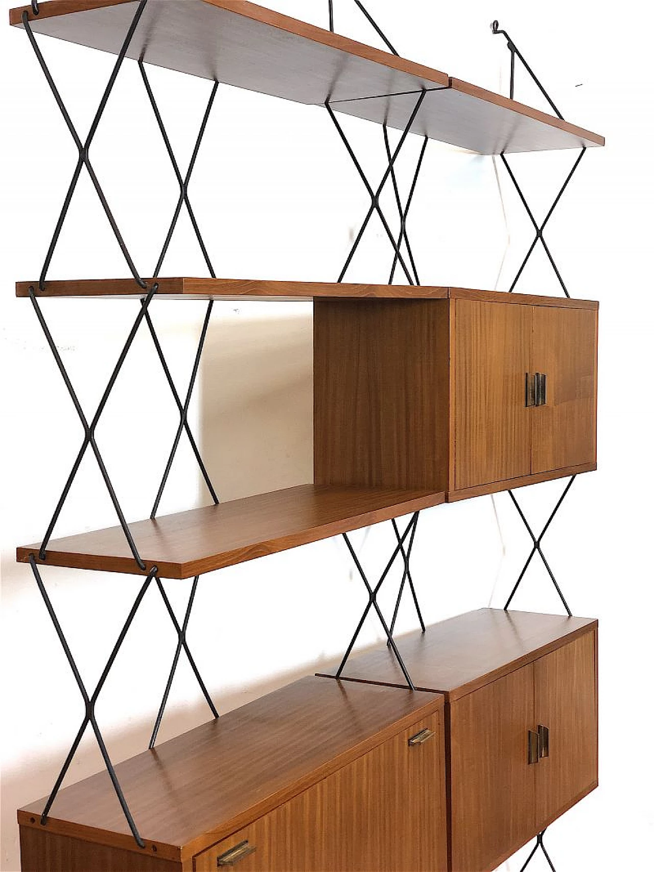 Metal and wood bookcase by ISA Bergamo, 1960s 17