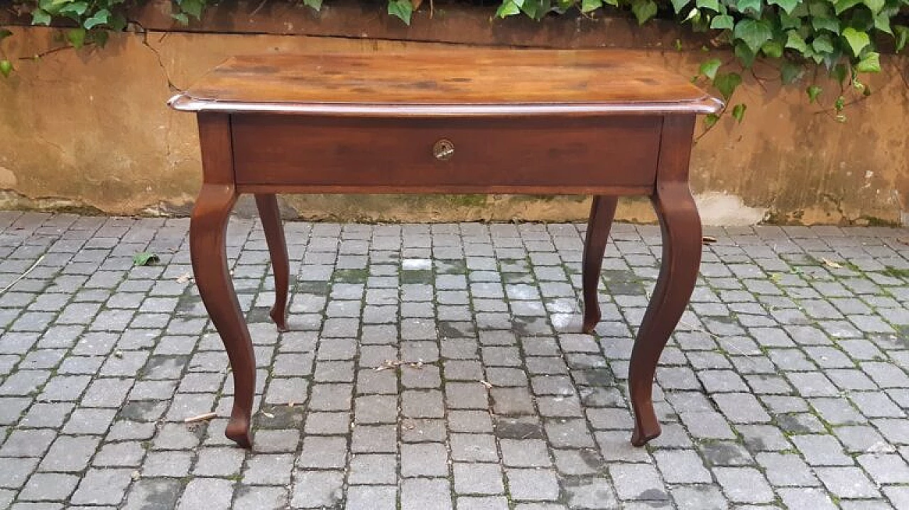 Solid oak writing table, 19th century 1