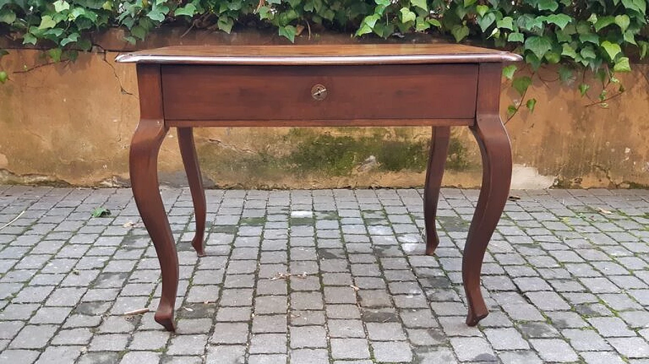 Solid oak writing table, 19th century 2