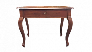 Solid oak writing table, 19th century