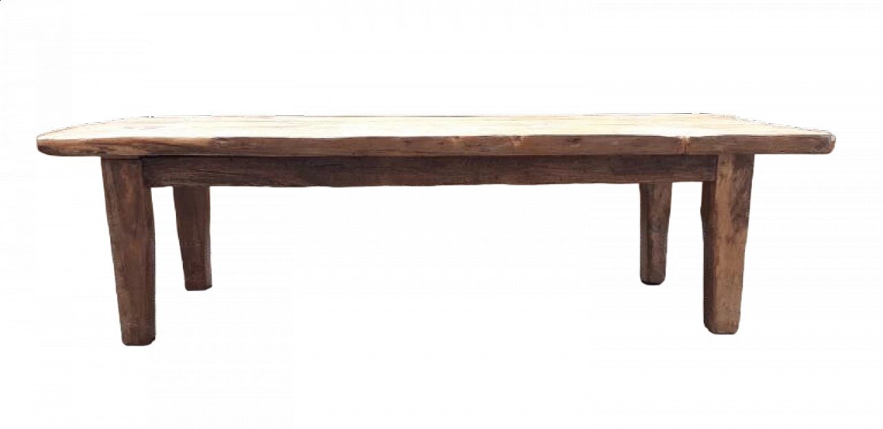 Tavolo rustico toscano in rovere e cedro, primo '900 11
