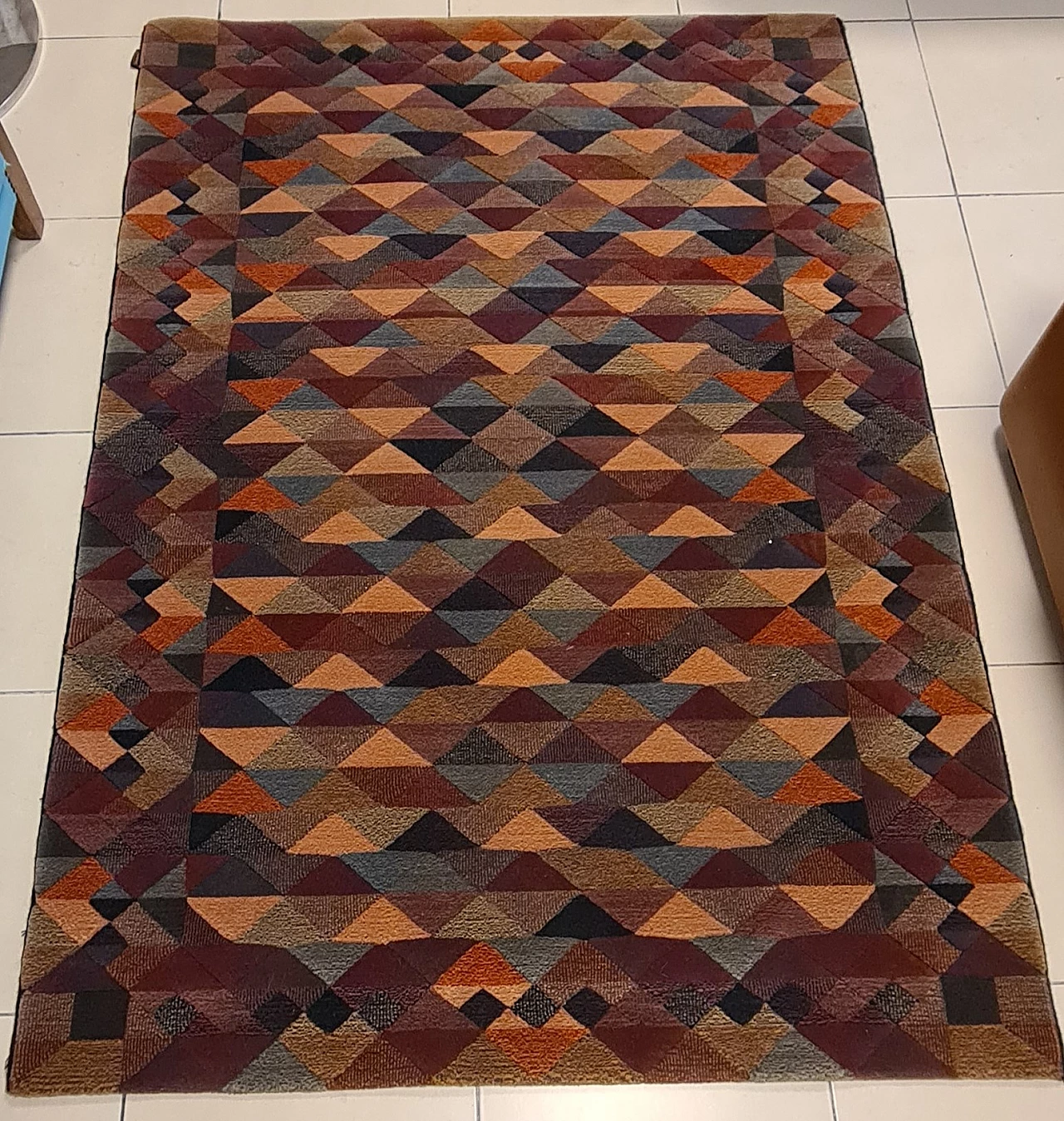 Luxor rug in pure virgin wool by Missoni for T&J Vestor, 1980s 1