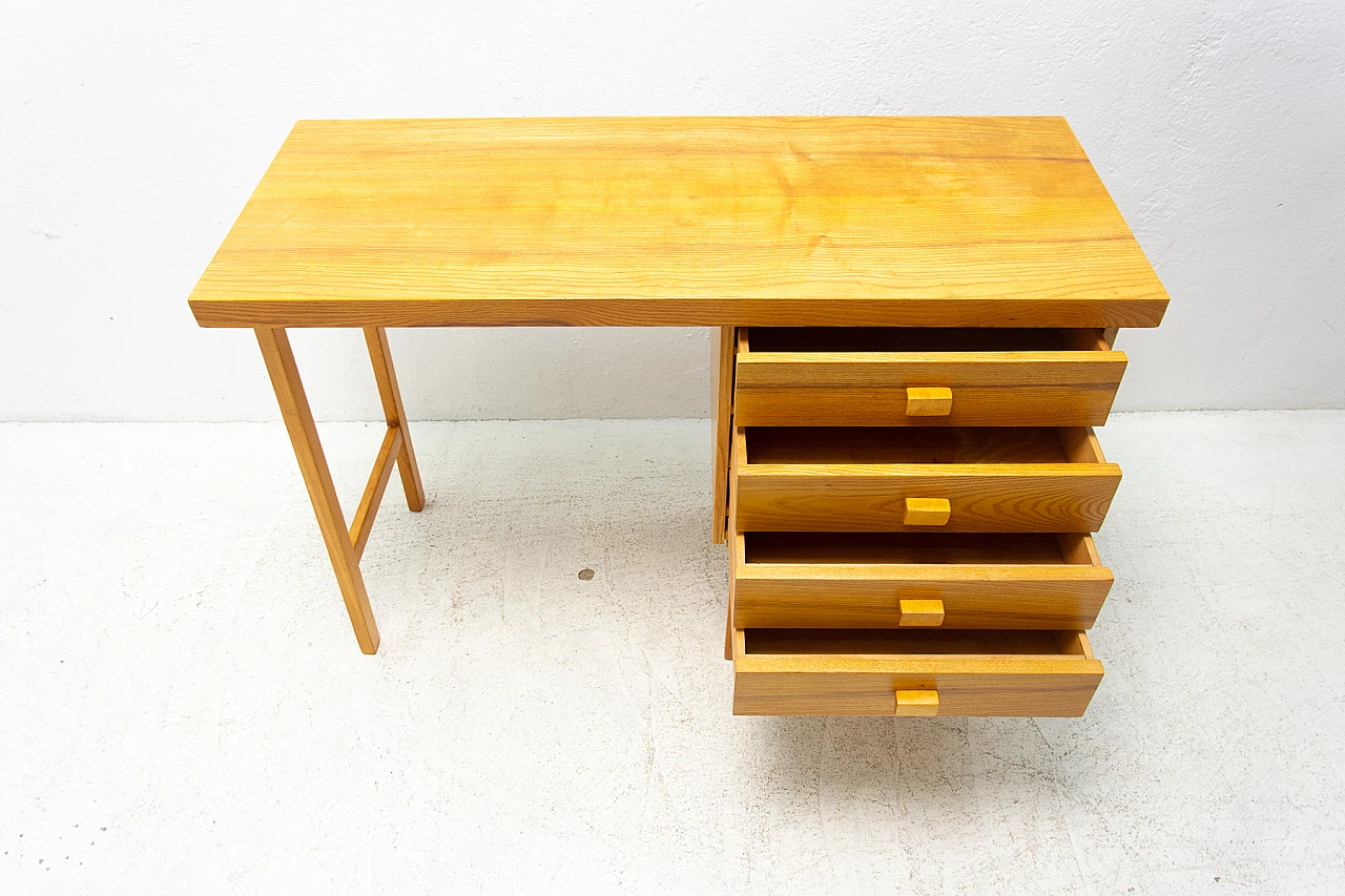 Beech desk by Hikor Písek, 1980s 9