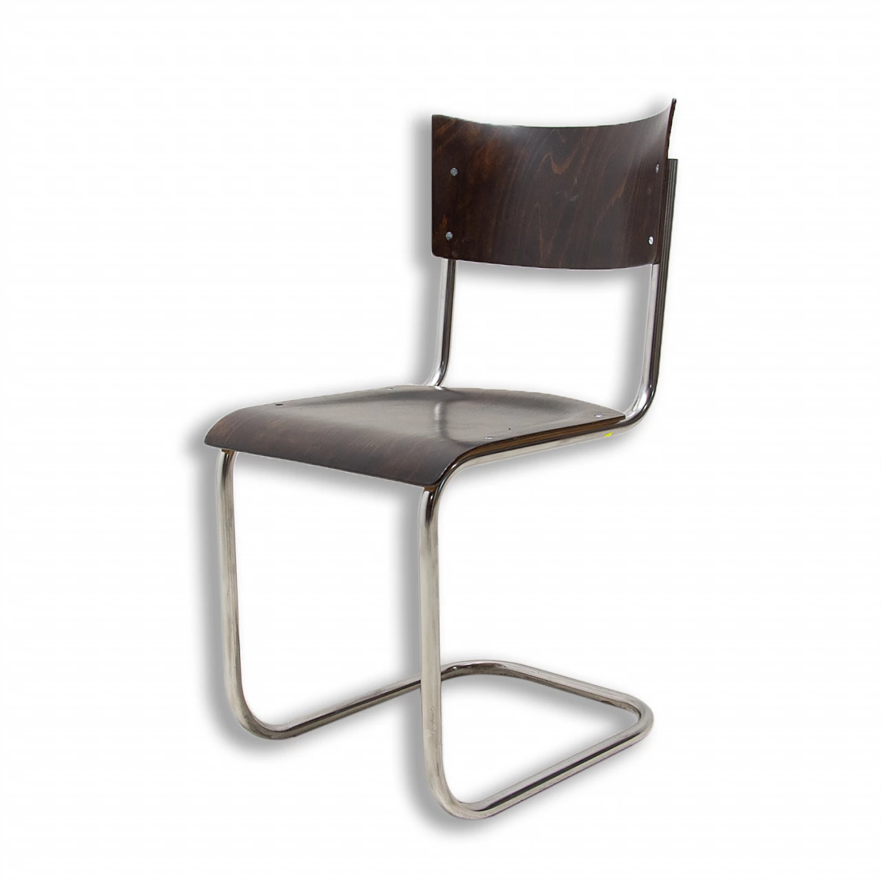 Chromed steel and wood S43 chair by Mart Stam, 1950s 1