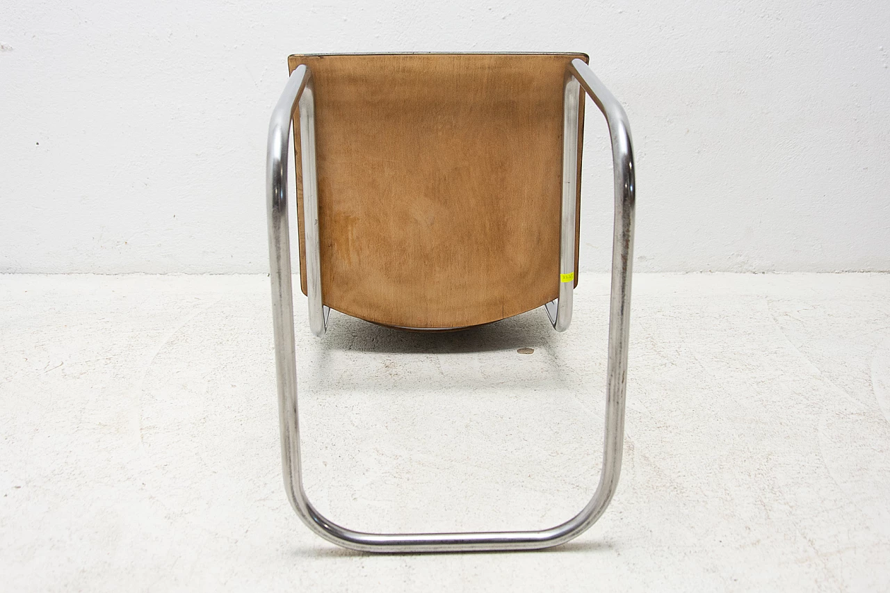 Chromed steel and wood S43 chair by Mart Stam, 1950s 7