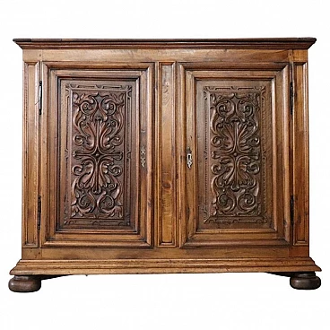 Solid walnut sideboard, second half of the 19th century