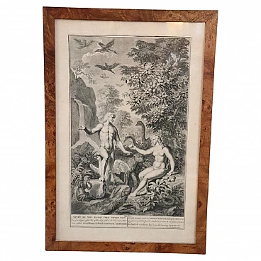 Gerard Hoet, Adamo ed Eva, incisione su rame, '600