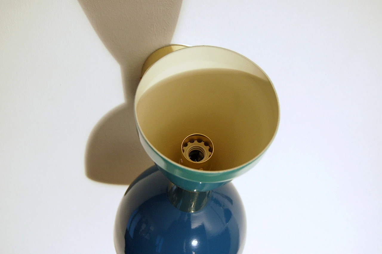 Applique in ottone e metallo laccato blu e verde di Deyroo Lighting 6