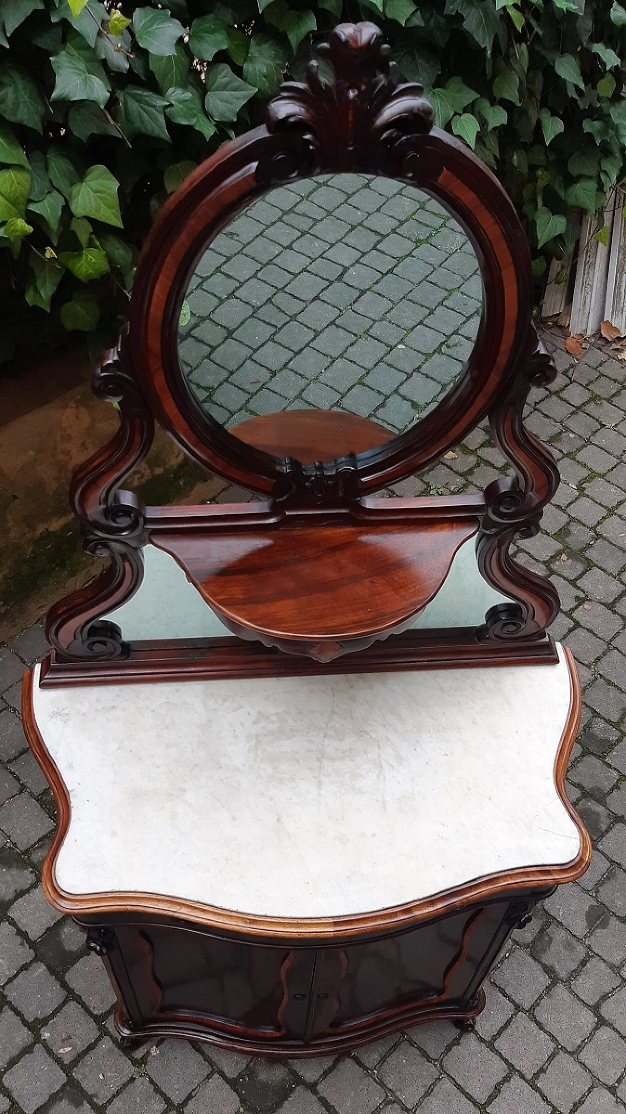 Louis Philippe vanity table in mahogany and bois de rose, 19th century 3