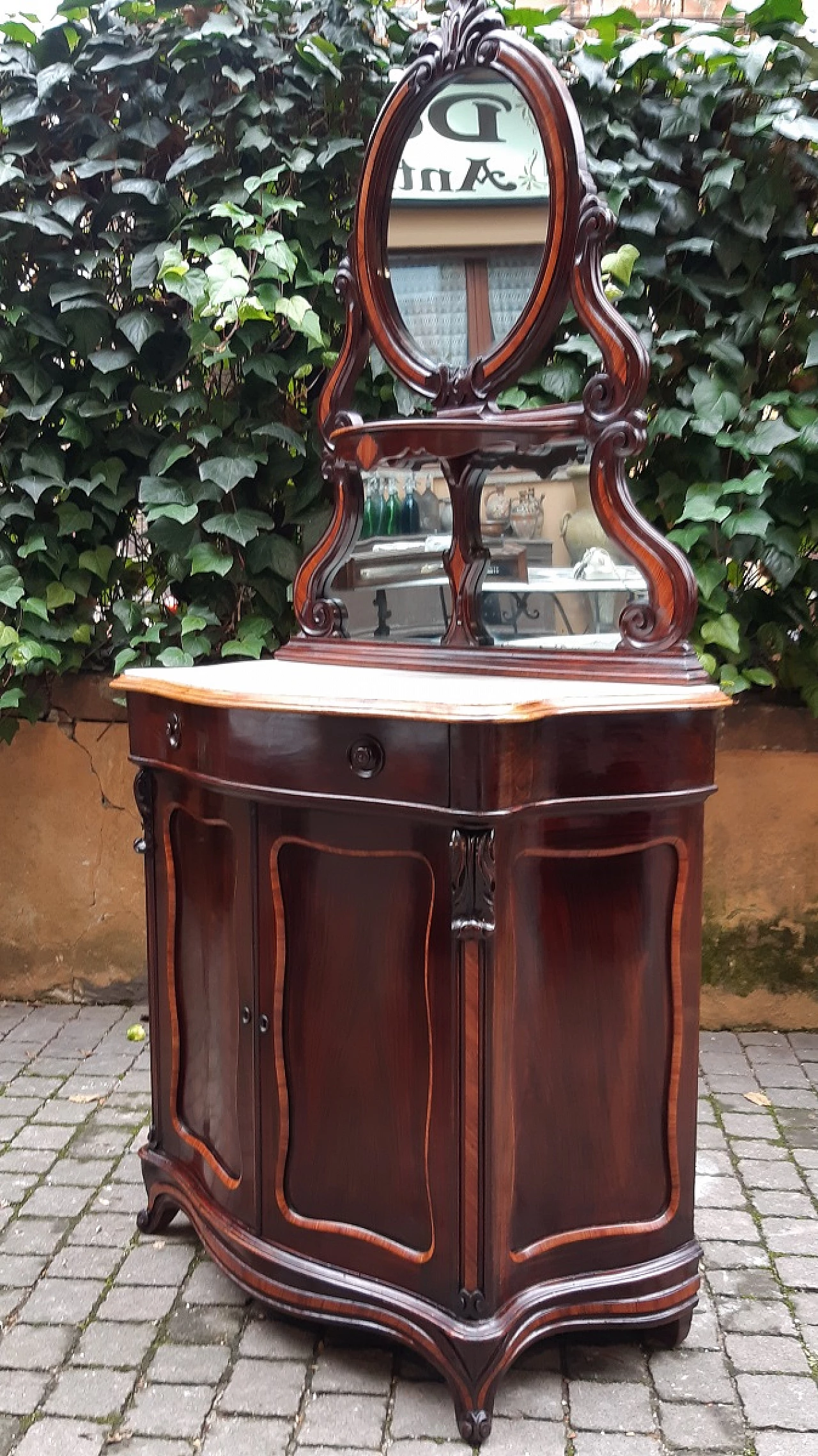 Louis Philippe vanity table in mahogany and bois de rose, 19th century 4