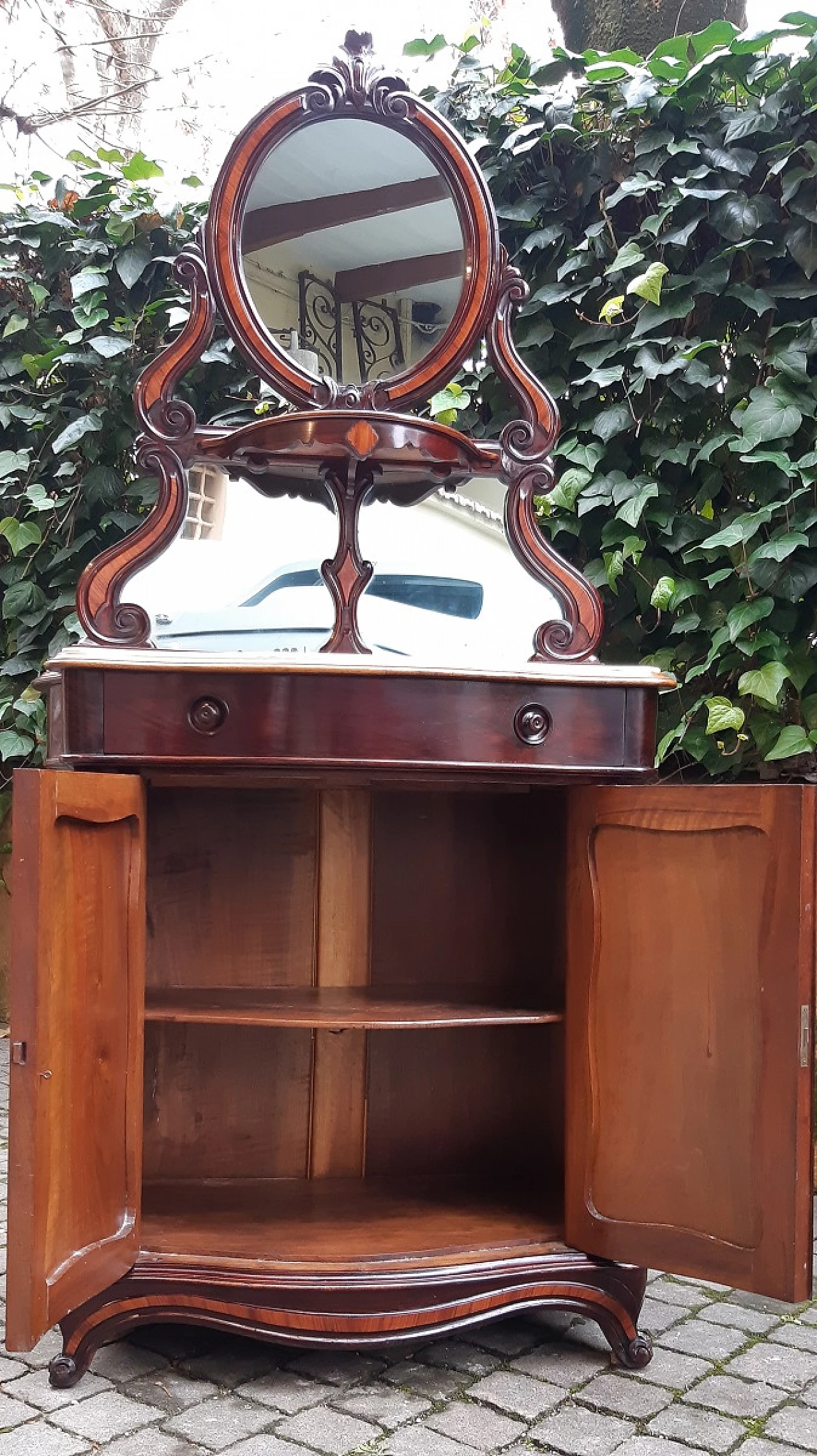 Louis Philippe vanity table in mahogany and bois de rose, 19th century 5