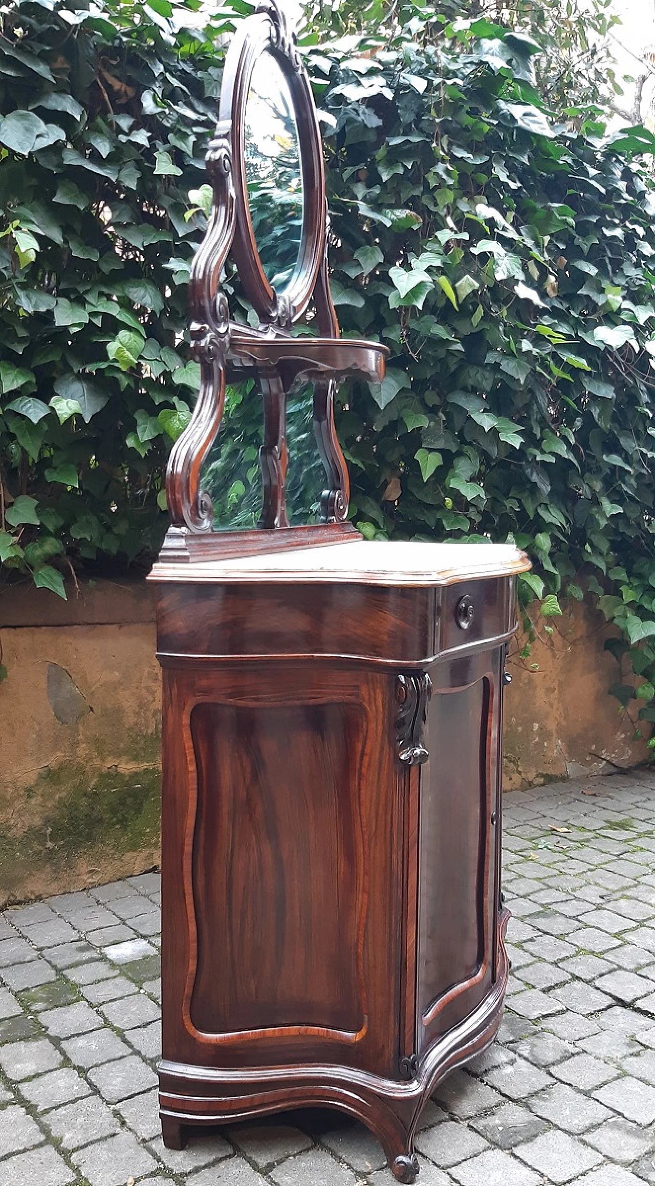 Louis Philippe vanity table in mahogany and bois de rose, 19th century 6