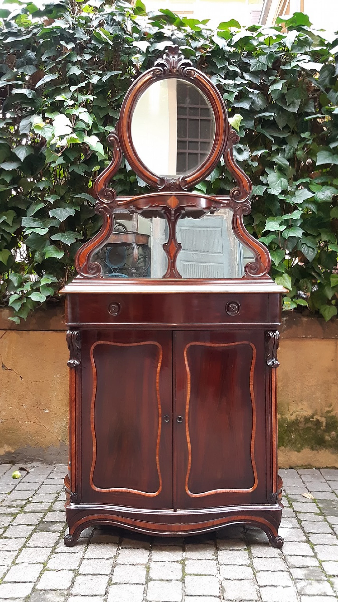 Louis Philippe vanity table in mahogany and bois de rose, 19th century 8