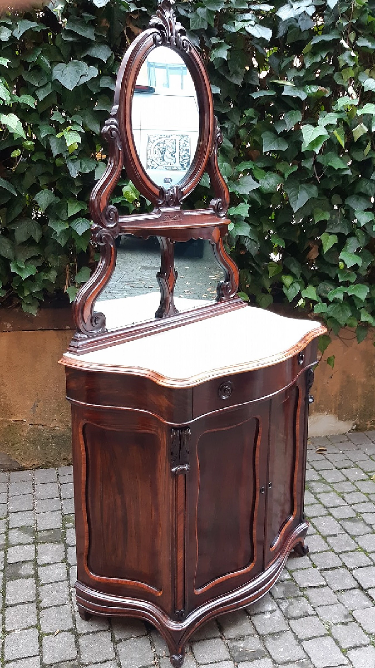 Louis Philippe vanity table in mahogany and bois de rose, 19th century 10