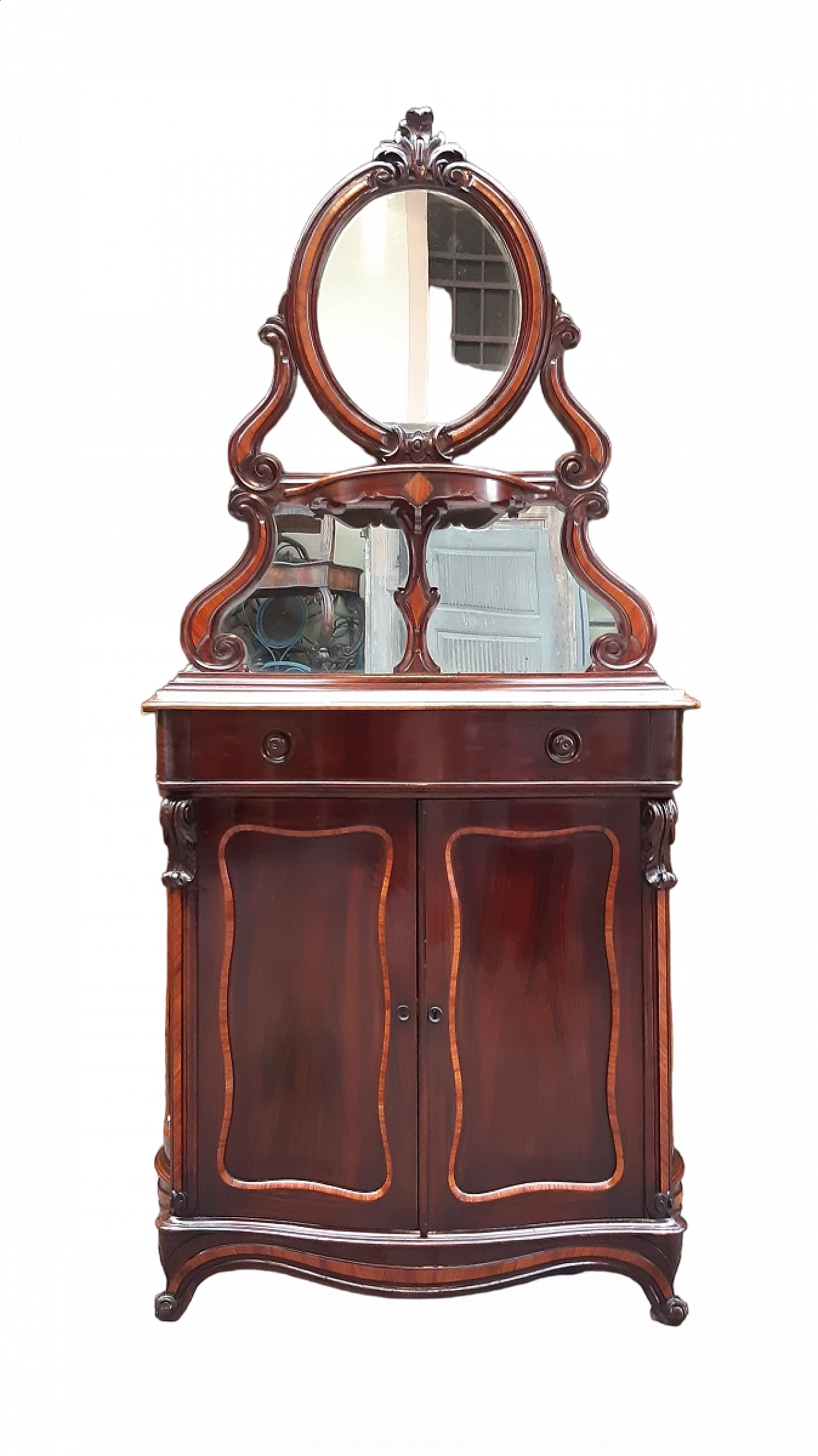 Louis Philippe vanity table in mahogany and bois de rose, 19th century 11