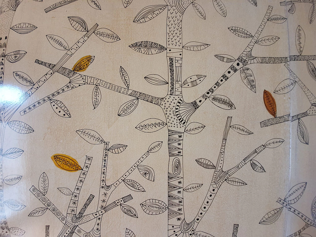 Wooden wardrobe hand-painted by Gianmaria Potenza, 1958 3