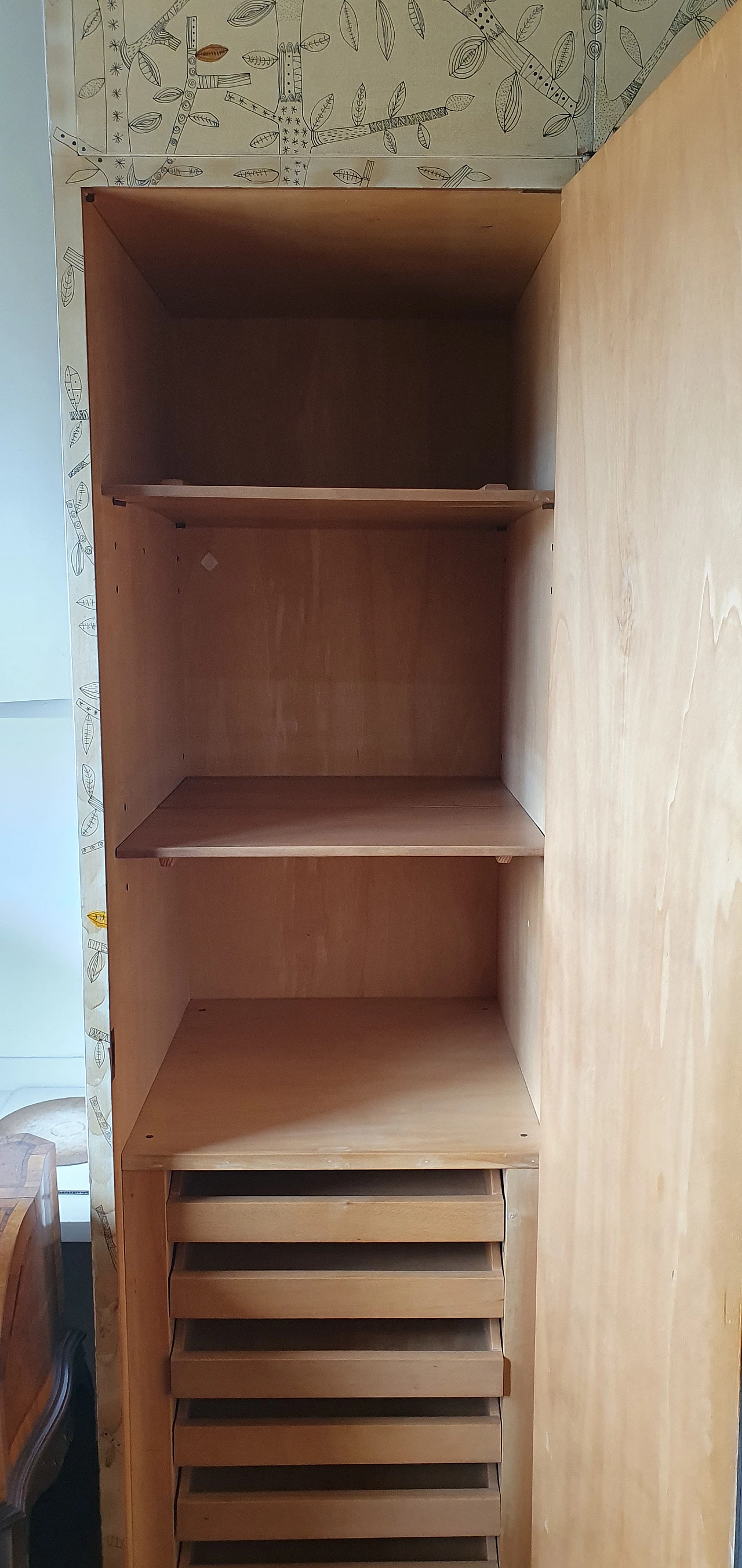 Wooden wardrobe hand-painted by Gianmaria Potenza, 1958 10