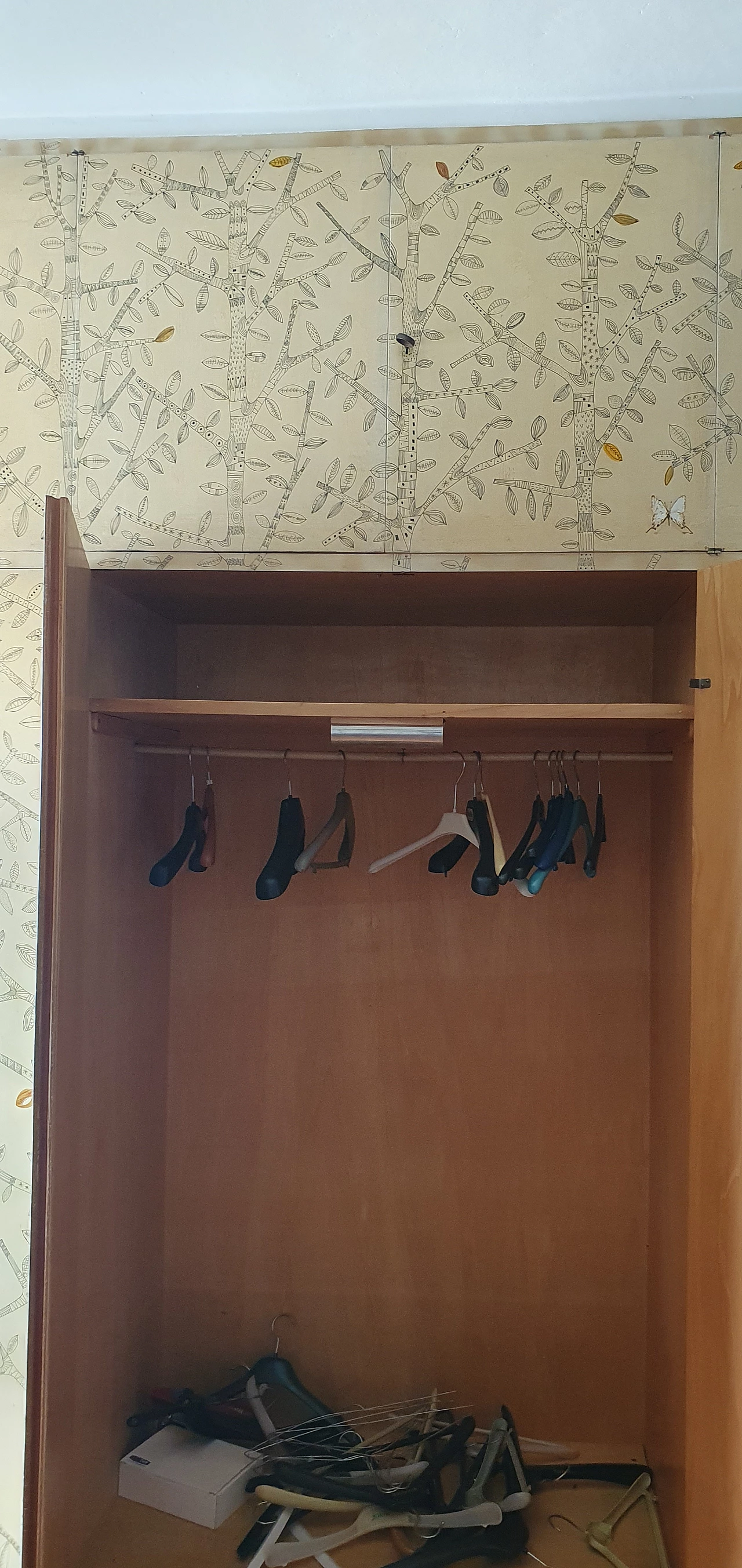 Wooden wardrobe hand-painted by Gianmaria Potenza, 1958 11