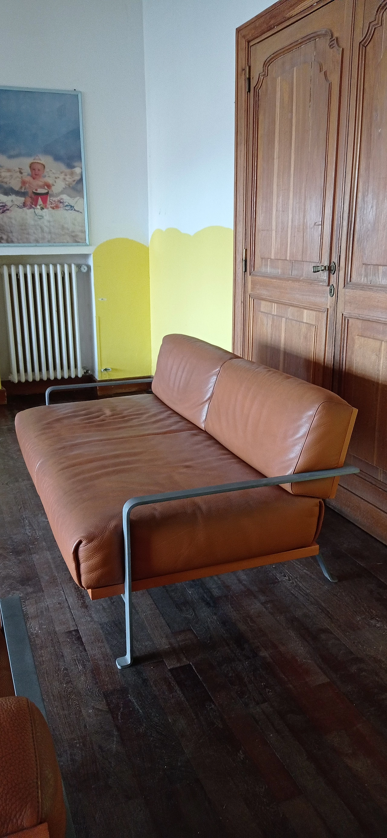 Divano a due posti e poltrona Razius in pelle di Matteo Grassi 1880, anni '2000 21