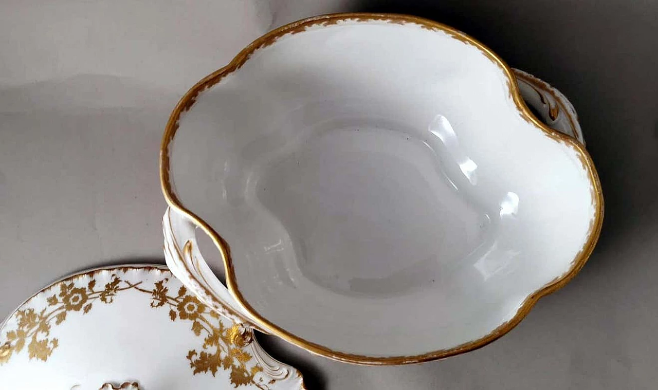 White porcelain tureen with gilt decoration by Haviland & Co Limoges, early 20th century 12