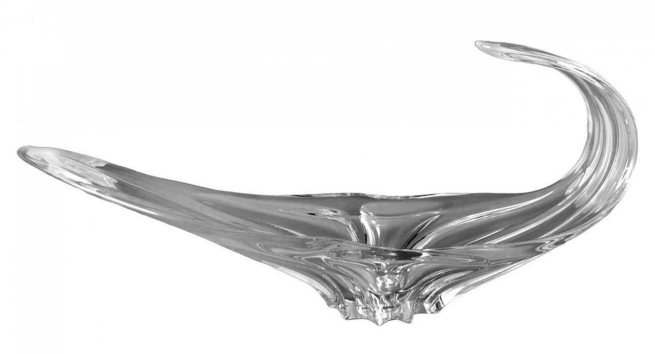 Centrotavola in cristallo al piombo in stile Cristalleries di Vannes-le-Chatel, anni '50 1