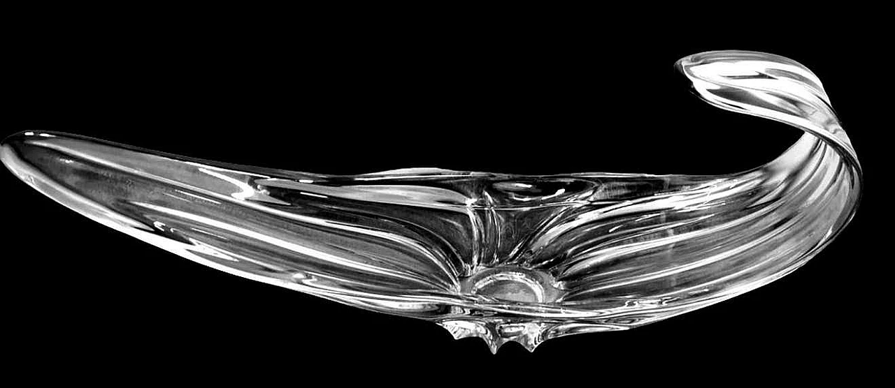 Centrotavola in cristallo al piombo in stile Cristalleries di Vannes-le-Chatel, anni '50 2