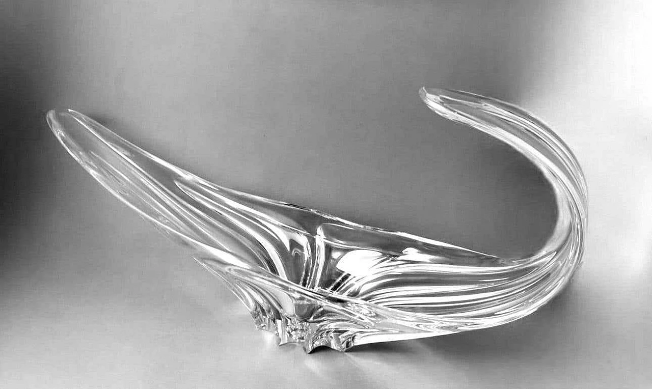 Centrotavola in cristallo al piombo in stile Cristalleries di Vannes-le-Chatel, anni '50 3