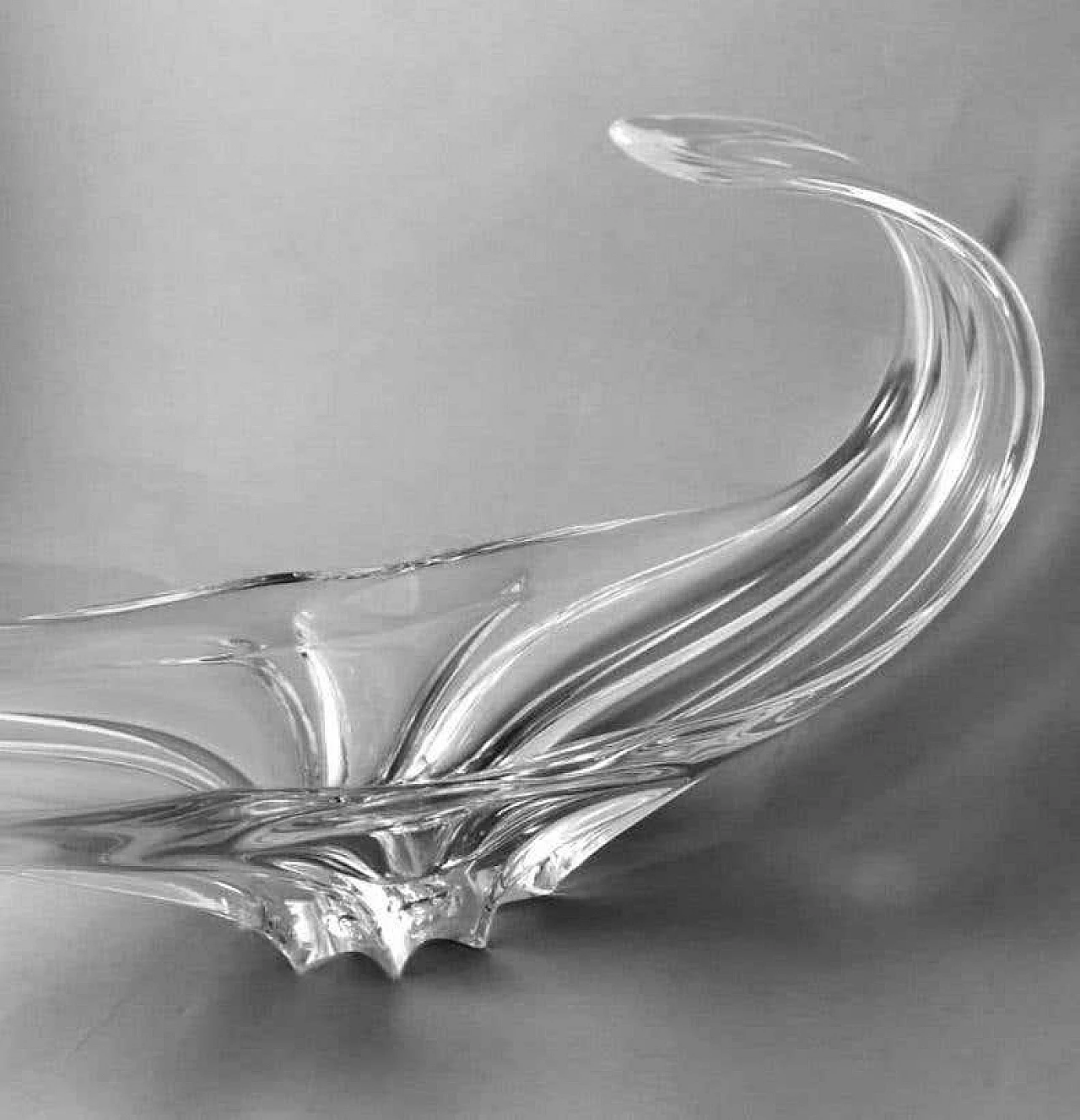Lead crystal centrepiece in the style of Cristalleries de Vannes-le-Chatel, 1950s 12