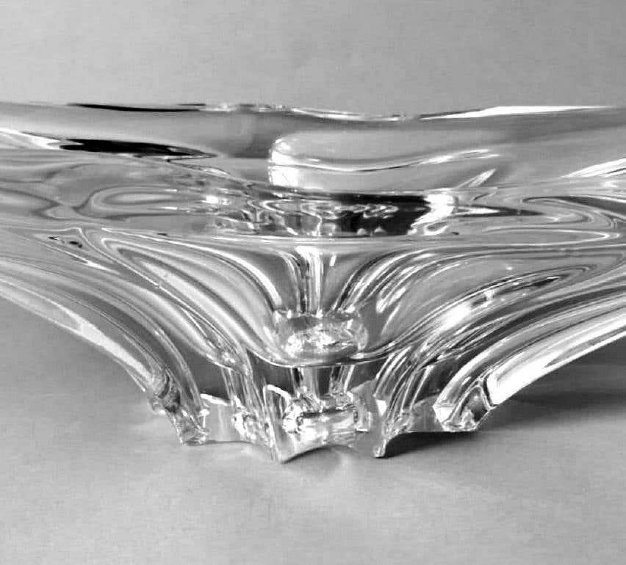 Lead crystal centrepiece in the style of Cristalleries de Vannes-le-Chatel, 1950s 14