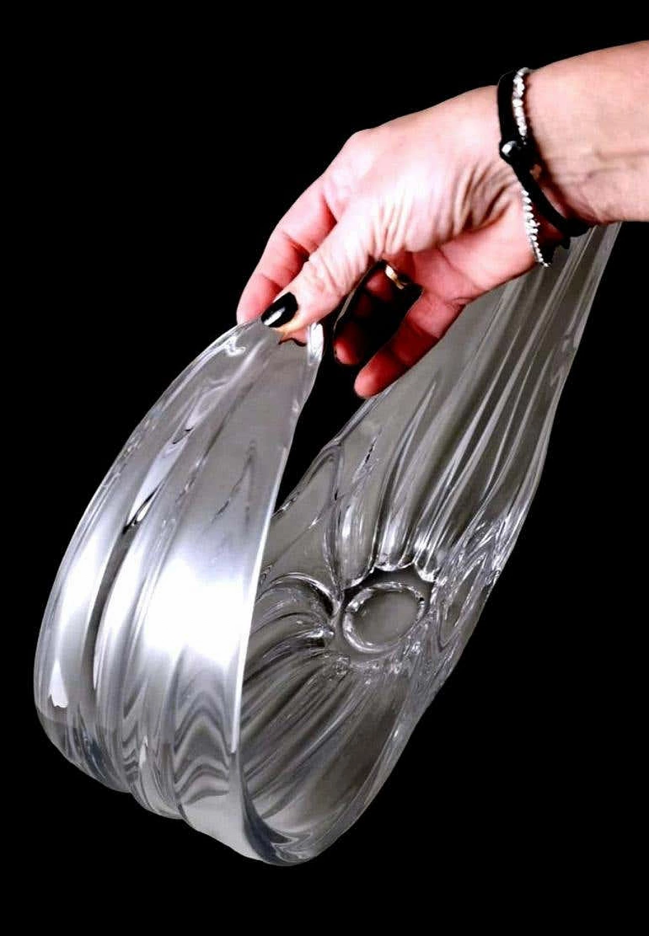 Lead crystal centrepiece in the style of Cristalleries de Vannes-le-Chatel, 1950s 15