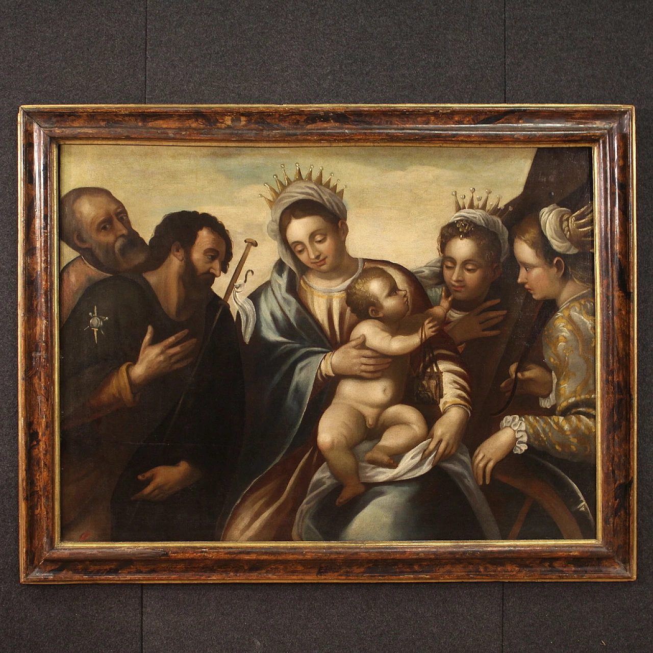 Madonna col Bambino e Santi, dipinto a olio su tela, seconda metà del '500 1