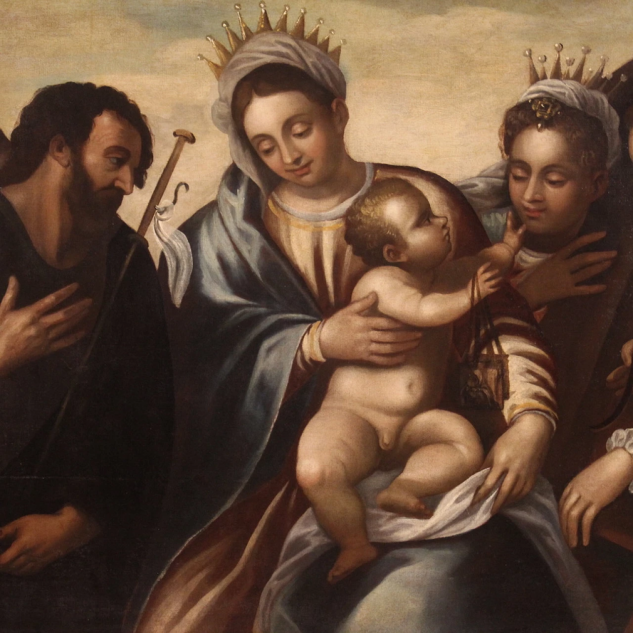 Madonna col Bambino e Santi, dipinto a olio su tela, seconda metà del '500 2