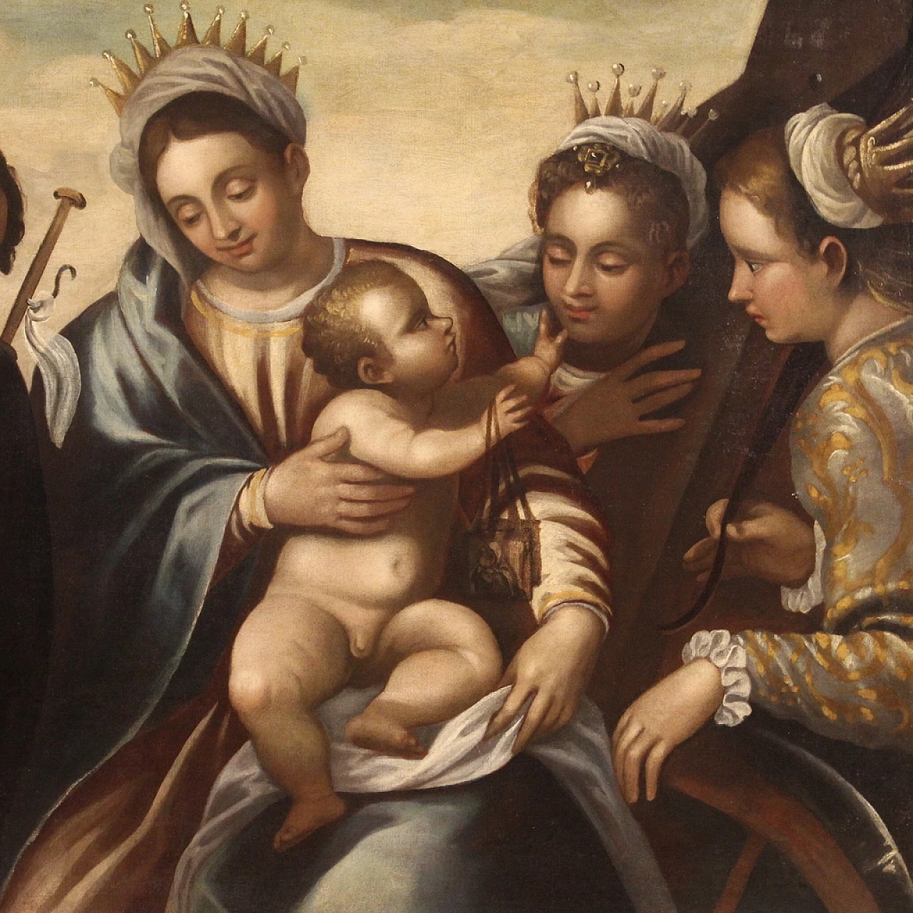Madonna col Bambino e Santi, dipinto a olio su tela, seconda metà del '500 7