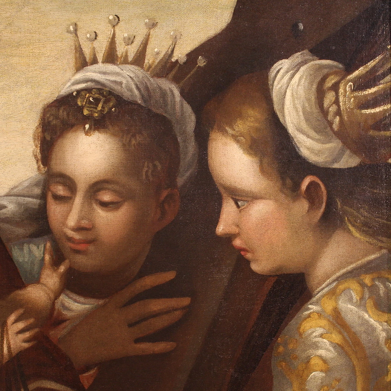 Madonna col Bambino e Santi, dipinto a olio su tela, seconda metà del '500 9
