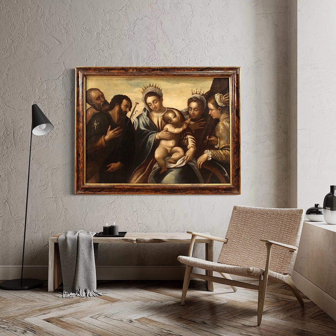 Madonna col Bambino e Santi, dipinto a olio su tela, seconda metà del '500 13