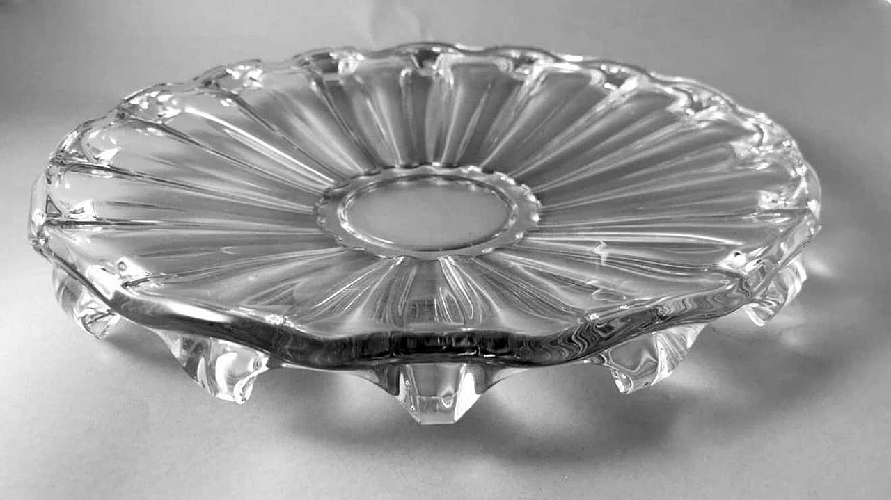 Centrotavola rotondo in cristallo di Daum, anni '50 2