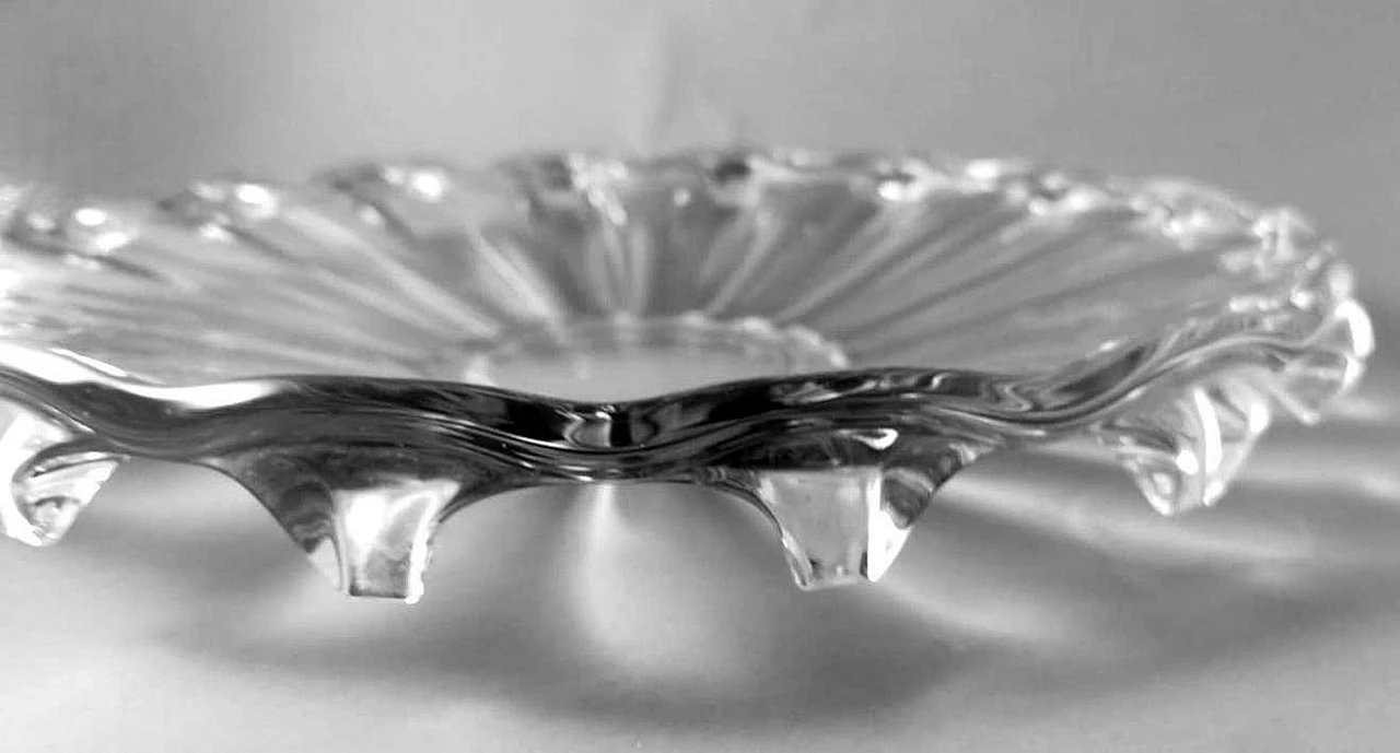 Round crystal centrepiece by Daum, 1950s 4