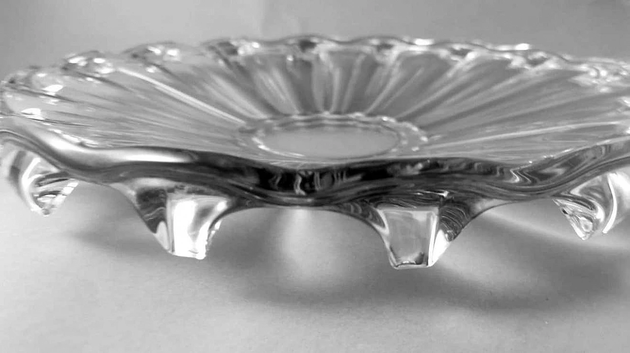 Round crystal centrepiece by Daum, 1950s 5